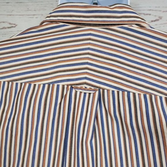 PERRY ELLIS Vintage striped button down shirt 14.5 - Picture 8 of 9